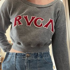 rvca cropped sweatshirt